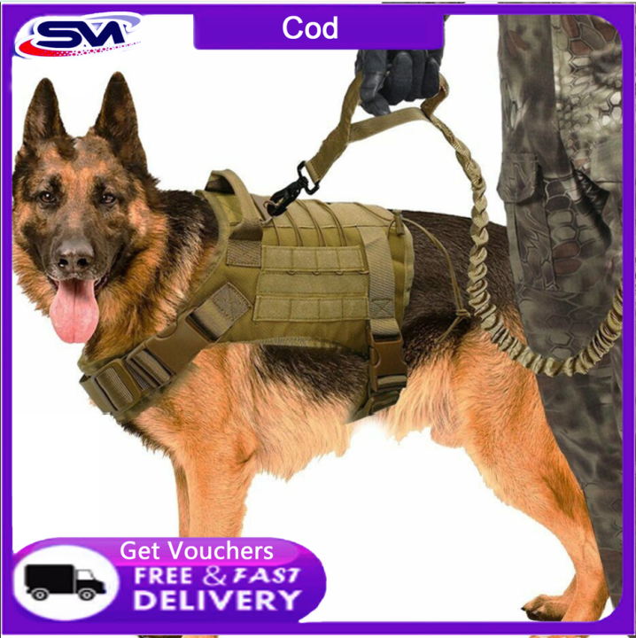 【Fast Delivery】Military Tactical Training Dog Harness Front Clip Law