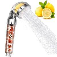 ✸卐 1pc Handheld Shower Head Vitamin C Ionic High Pressure Rainfull Shower Filter Hard Water Softener Showhead Filters