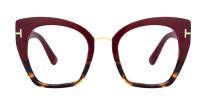 Red Reading Glasses Fashion Cat Eye Prescription Anti Blue Light Transparent eyeglass frame Oversized Computer Glasses