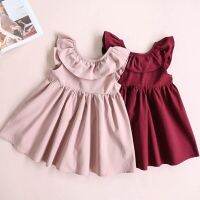 【CC】 Baby Ruffle Collar Color Children Dresses New 1-6T Kids