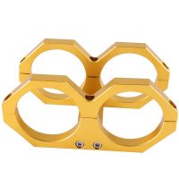 Gold 55-70mm Aluminum Dual Fuel Pump Clamp Cradle Mounting Bracket for Bosch 044 Fuel Pump