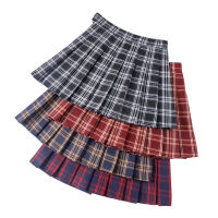 Korean Fashion Summer Y2k Plaid Pleated Women Skirt Purple High Waist Short Safety Lining School Uniform A-Line Girl Mini Skirts