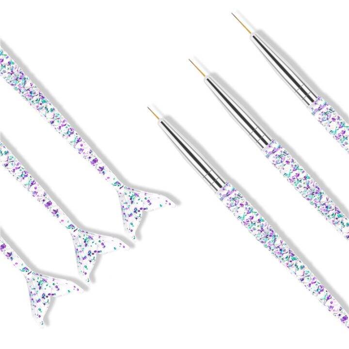 factory-selling-3pcs-set-glitter-mermaid-nail-art-liner-brush-set