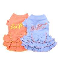 Cat Elastic Sizes Princess Bow 2 Design Dress Pet Cute Puppy Dog Brushed Hoodie Colours Skirt 6 Dresses