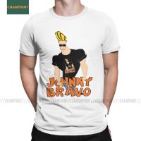 Cartoon network Johnny Bravo mens 100 % cotton round neck short -sleeved T-shirt