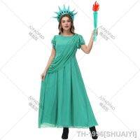 SHUAIYI JUPAOPAO-บทบาท RPG ของ Halloween Vestido de Festa Verde Estátua da Deusa Mundo Brilhante Livre