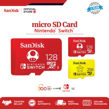 Carte Micro SD SANDISK Nintendo Switch microSDXC 256GB