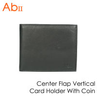 กระเป๋าสตางค์หนังแกะ/กระเป๋าสตางค์/กระเป๋าใส่บัตร ยี่ห้อ AbII Center Flap Vertical Card Holder With Coin - A2SM10299