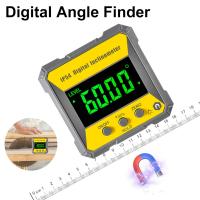 【cw】 Digital Angle Finder 4x90° Level Protractor Inclinometer Gauge with LCD Backlight Display Magnetic Base Measuring Tool 【hot】