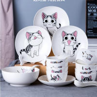 Dinnerware ceramics Bowl Dish Soup bow Cheese cat Kitchen Cooking Tools Accessory Household Tableware Home Decor Porcelain