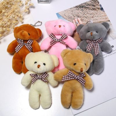 12ชิ้นของเล่นตุ๊กตาหมีเท็ดดี้หมีของเล่นตุ๊กตาหมีสยามของขวัญจี้พวงกุญแจขายส่งโรงงาน Kado Kecil สำหรับแฟน