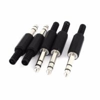 ▨► 10pcs 6.3mm Male TRS 1/4 Stereo Jack Audio Plug Connector soldering