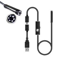 7mm Mobile Phone Endoscope Waterproof Pipe USB IP67 Waterproof 6LED Industrial Inspection Camera Auto Repair Test Snake Tube