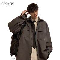 ♠■✺ เสื้อแจ็คเก็ตผู้ชาย ผู้ชาย Workwear Coat ฤดูใบไม้ร่วง แบรนด์หลวมสบาย ๆ แจ็คเก็ต Ins เทรนด์พอร์ตสไตล์คู่เสื้อ