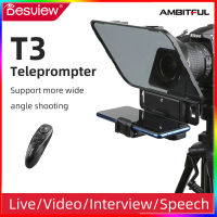 Bestview T3หน้าจอขนาดใหญ่ Prompter Professional Interview Teleprompter Anchorman โฮสต์สำหรับ DSLR สำหรับ iPad สมาร์ทโฟนวิดีโอ Prompter