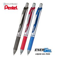 Pentel Energel Deluxe ปากกาหมึกเจล เพนเทล แบบกด 0.7mm BL77 [แพ็ค 3 สี]