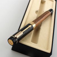 ❡☏ Jinhao 100 Luxury wood Fountain Pen F M Bent Nib METAL Rotating cover Ink Pen BUSINESS Stationery for school Writing Gifts Pens