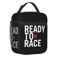 ❉❀ Ready To Race Lunch Box Women Racing Sport Motorcycle Rider Cooler Thermal Food Insulated Lunch Bag School Children Student