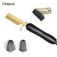 ¤﹍❏ Multifunction Hair Straightener Hot Heating Comb Flat Irons 2 in 1 Hair Straight Styler Corrugation Curling Iron Electric Comb