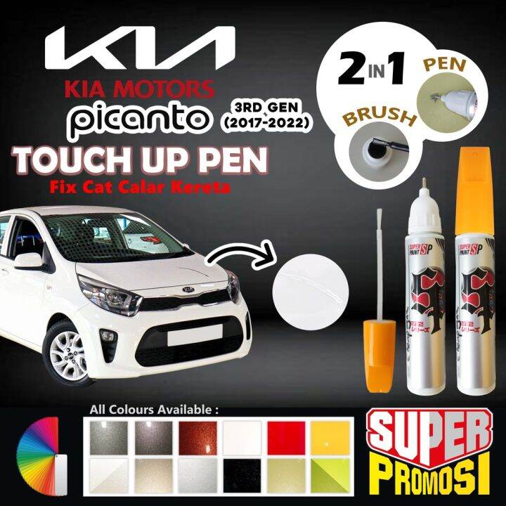 KIA PICANTO GEN 3 Touch Up Pen 2in1 Pen And Brush DIY Scratch Repair