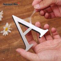 ☽ English Letters Acrylic Mirror Surface Wall Sticker 3D Silver Alphabet Poster Bedroom Festival Party Decoration DIY Art Mural