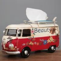 American retro creative napkin drawer, tissue box, Car, van, bus, Bar Restaurant Ho home living room decoration ornaments