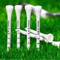 50pcs 83mm Golf Wood Tees Durable Low Resistance Professional System White Wooden Striped Digital Scale Golf Tees Accessories Towels