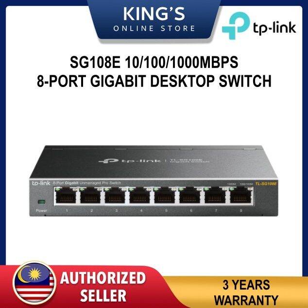 TPLINK TLSG108E 8Port Gigabit Unmanaged Pro Switch with VLAN