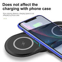 Double 2 In 1 Fast Wireless Charger สำหรับ 11 12 13 14X8 XR Pro 40W Dual Wireless Charging Station สำหรับ Samsung S22