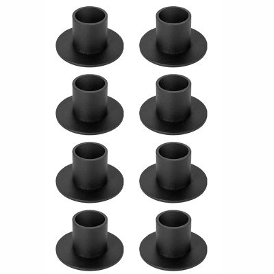 8Piece Candle Holders Candlestick Holder Black Retro for Home Wedding Party Anniversary Housewarming Gift