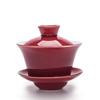 ชา Celadon Tureen 140Ml กังฟูชุดชาสีม่วง Gaiwan Jingdezhen ฝาปิดถ้วย Gai Wan Chawanmushi Mangkuk Bertutup Gaiwan สำหรับการเดินทาง