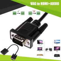 VGA TO HDMI with audio full hd มีเสียงด้วย (Black)