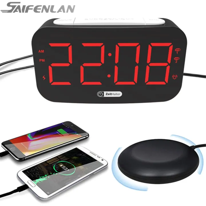 Cost Less All The WayRIPTUNES Loud Alarm Clock With Bed Shaker For Heavy Sleeper