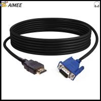 AIMEE 1-5m ร้อน 1080P ดิจิทัล เอาต์พุตการแสดงผล HDMI เข้ากันได้กับตัวแปลง VGA สายแปลง AV ชายไปชาย