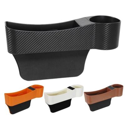 Car Crevice Storage Box Seat Crevice Storage Box with Cup Holder Non Slip Multifunctional Car Accessories Wear Resistant with Charging Hole for Water Cup Wallet Keys responsible