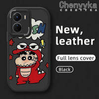 เคส Chenyyyka สำหรับ VIVO Y16 Y35 5G Y56 5G เคสการ์ตูนน่ารักสีเทียน Shin-Chan หนังดีไซน์ใหม่เคสซิลิโคนนิ่มเรียบง่ายคลุมทั้งหมดป้องกันเลนส์กล้องเคสกันกระแทก