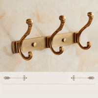 Nail Free Robe Hook Clothes Hook Antique Bronze Carved Towel hanger Aluminum Bathroom Hardware kitchen hook bathroom accessories