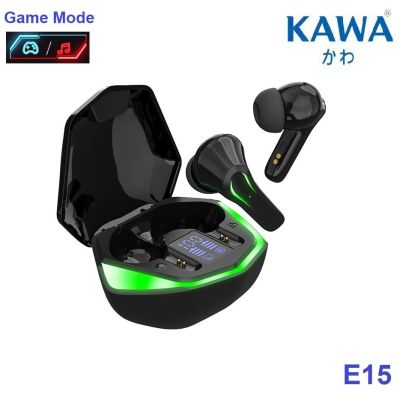หูฟังบลูทูธสำหรับเล่นเกมส์ E15 มาพร้อม Game Mode เสียงดี เบสหนัก กันน้ำ หูฟังไร้สาย