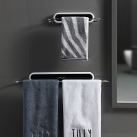 [COD] Factory direct sales Ai thinking towel free punching bathroom suction cup hanger bath shelf storage rod