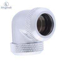 [lotsgoods]14 MM OD G1/4 ด้ายภายใน 90 องศาหลอดสำหรับ PC Water Cooling (Silver) - INTL