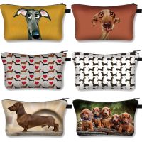 【CC】 Dachshund Dog Makeup Storage Organizer Toiletry for Femminile