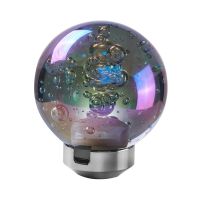 【2023】RGB LED Light Air Bubble Gear Knob แก้วคริสตัลใส Auto Shift Knob Lever Ball Gear Stick Handle MT AT Car Accessory