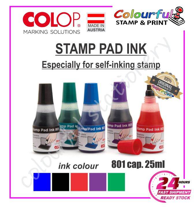 Colop Refill Ink Pad 801p Premium Quality 25ml Self Inking Stamp Pad