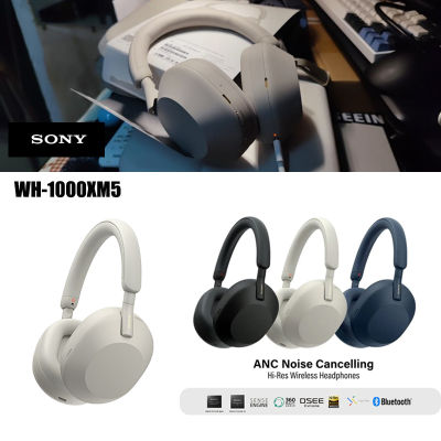 Sony WH-1000XM5 Noise Cancelling Headphones Wireless Bluetooth Headphones Sony บลูทูธ ไร้สาย แบบครอบหู ตัดเสียงรบกวน หูฟังซับวูฟเฟอร์ หูฟังเกมมิ่งแบบครอบหู