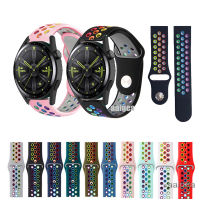 สายนาฬิกาซิลิโคนนิ่มสองสี20มม. 22มม.,สายสปอร์ตสำหรับ Huawei Watch GT 2 2e GT2 Pro GT3 42มม. 46มม. /Honor MagicWatch 2