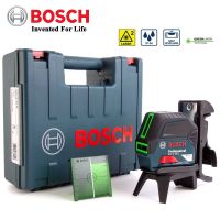 BOSCH 2เส้น15เมตร GCL 2-15กรัมเส้นเลเซอร์สีเขียวการปรับระดับด้วยตนเองกากบาทและเลเซอร์ลูกดิ่งพร้อมที่ติดเลเซอร์อเนกประสงค์