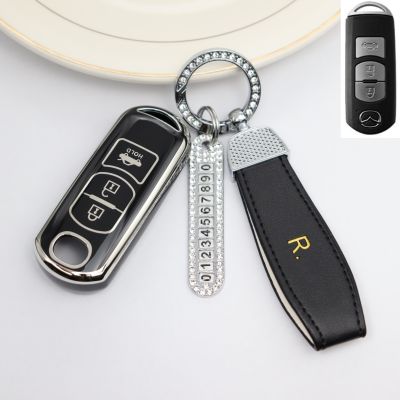 สำหรับ Mazda Cx5 Cx 7 Cx-5 2 CX-8 CX-3 CX-4ปลอกกุญแจ Mobil Remote Control เคสกุญแจอุปกรณ์ป้องกันกุญแจ