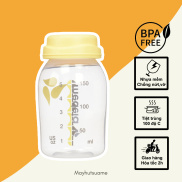 Bình trữ sữa Medela 150ml logo màu vàng