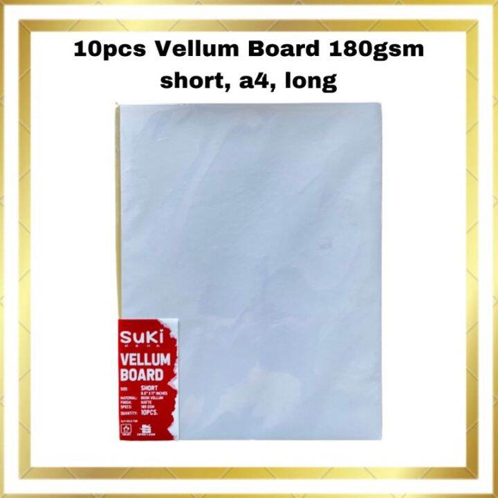 Suki Vellum Board 180gsm (Short A4 Long) Lazada PH