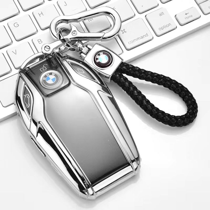 ychic-จี้พวงกุญแจโลหะอัลลอย-bmw-ที่ใส่กุญแจ-tpu-pc-bmw-key-cover-พวงกุญแจ-เคส-keyfob-สำหรับ-bmw-7-series-740-6-series-gt-5-series-530l-x3